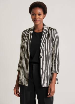 Blazer fermeture boutonnée sur le devant noir YERSE femme