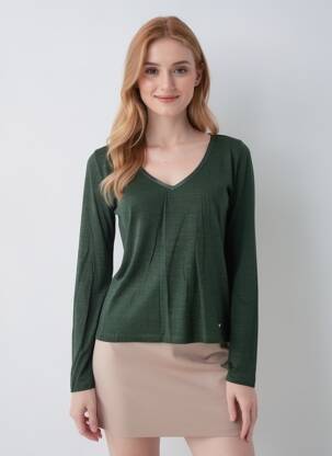 T-shirt manches longues manches longues vert LPB LES PETITES BOMBES  femme