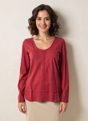T-shirt manches longues manches longues rouge YERSE femme