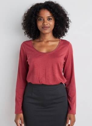 T-shirt manches longues manches longues rose YERSE femme