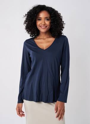 T-shirt manches longues manches longues bleu YERSE femme