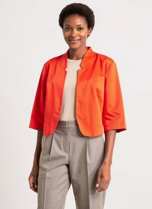 Veste chic col v orange RINASCIMENTO femme