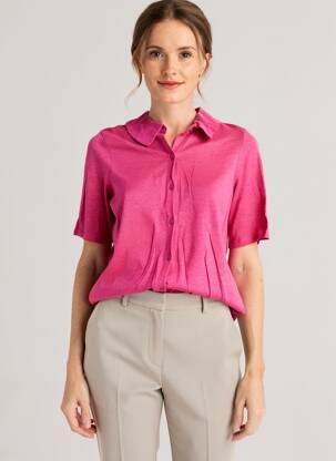 Chemisier manches courtes manches courtes rose YERSE femme