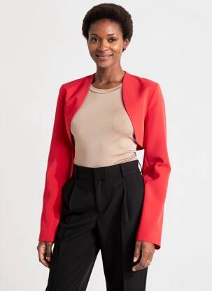 Boléro manches longues rouge RINASCIMENTO femme