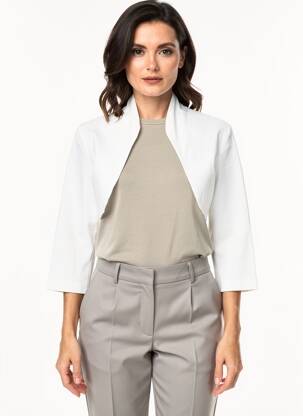Boléro coupe cintrée beige RINASCIMENTO femme