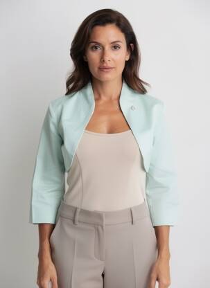 Boléro coupe cintrée vert RINASCIMENTO femme