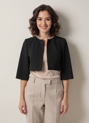 Boléro col rond noir RINASCIMENTO femme