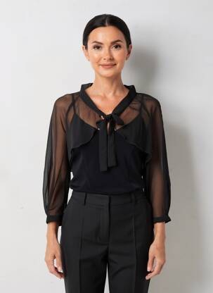 Boléro manches longues noir RINASCIMENTO femme