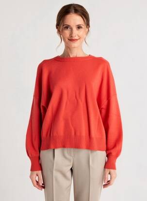 Pull stretch manches longues rouge RUE MAZARINE femme