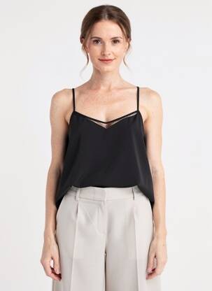 Top coupe fluide sans manche noir LPB LES PETITES BOMBES  femme