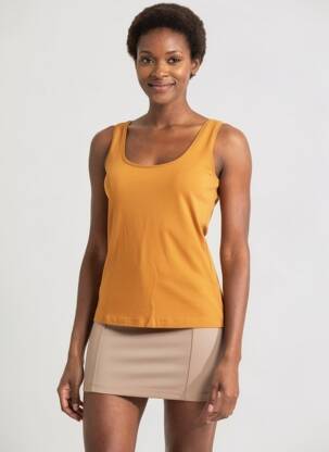 Débardeur stretch sans manche jaune STREET ONE femme