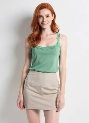 Top stretch sans manche vert FREEMAN T.PORTER femme