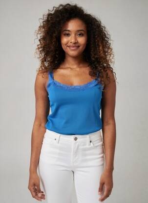 Top stretch sans manche bleu FREEMAN T.PORTER femme