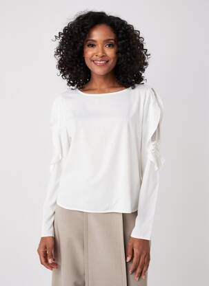 Top manches longues manches longues blanc RINASCIMENTO femme
