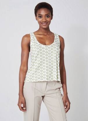 Top stretch sans manche vert MAJESTIC FILATURES femme