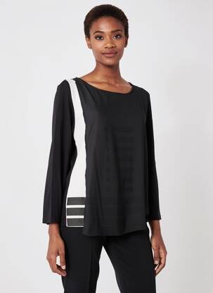 Top manches longues manches longues noir AKELA KEY femme