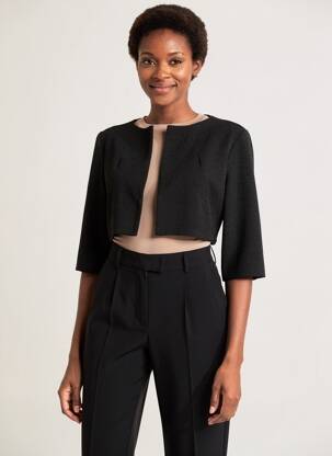 Boléro col rond noir RINASCIMENTO femme
