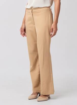 Pantalon flare taille basse taille basse beige AMELIE & AMELIE femme