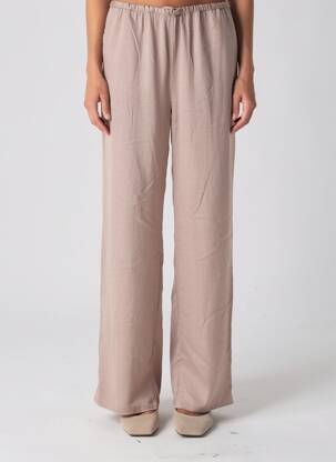 Pantalon droit taille élastique taille normale rose AMERICAN VINTAGE femme