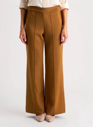 Pantalon flare stretch taille normale jaune VAN-DOS femme
