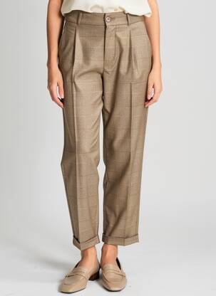 Pantalon chino stretch taille haute or KANOPE femme
