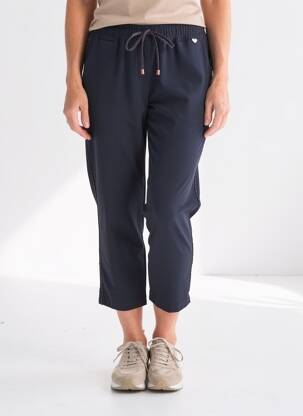 Pantalon 7/8 taille élastique taille normale bleu AMELIE & AMELIE femme