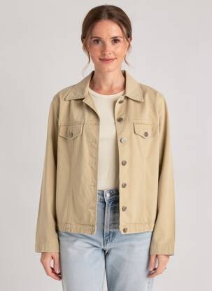 Veste casual coupe cintrée beige LUCCHINI femme