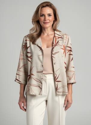 Veste casual coupe droite beige ATLANTA femme