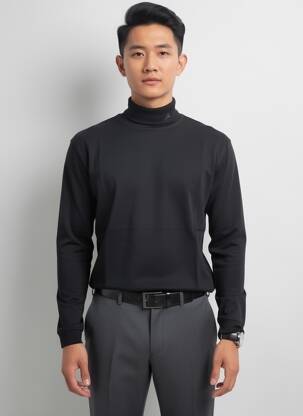 T-shirt coupe cintrée manches longues noir CBK homme
