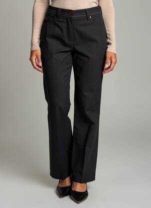Pantalon droit stretch taille normale noir JOST femme