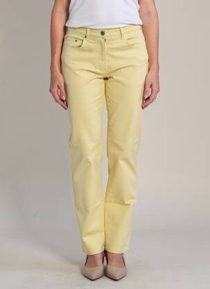 Pantalon droit stretch taille normale vert LUCCHINI femme