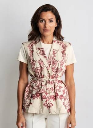 Veste casual coupe cintrée beige CIVICO 1 femme