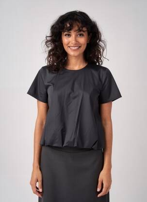 Top stretch manches courtes noir ALTAMIRA femme