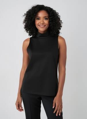 Top stretch sans manche noir DIANA GALLESI femme
