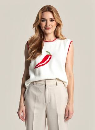 Pull coupe droite manches courtes blanc CIVICO 1 femme