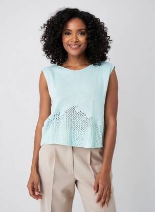 Top manches courtes manches courtes bleu CIVICO 1 femme