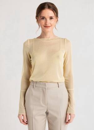 T-shirt manches longues manches longues or CHANCE OFF femme