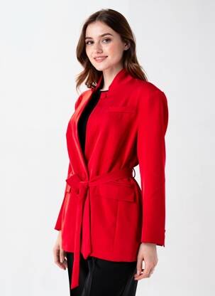 Blazer poches rouge LUMINA femme
