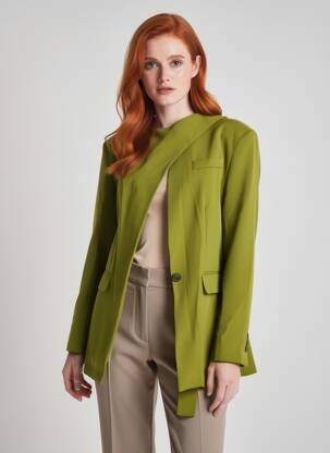 Blazer poches vert LUMINA femme