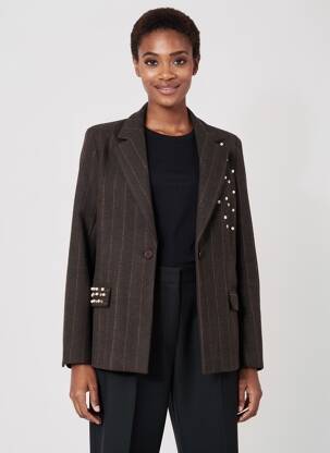 Blazer poches marron ANGELA DAVIS femme