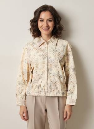 Veste casual poignets boutonnés avec fente beige CIVICO 1 femme