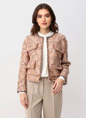 Veste chic poches rose LUMINA femme