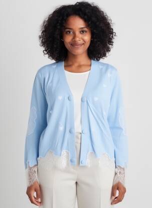 Gilet manches longues stretch bleu CIVICO 1 femme