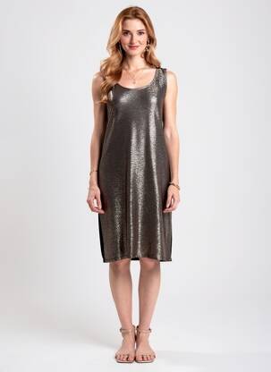 Robe mi-longue sans manche sans manche noir FILLE A SUIVRE femme