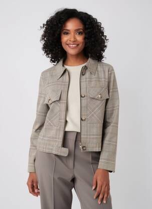 Veste casual finition intérieure doublée marron LA FEE MARABOUTEE femme