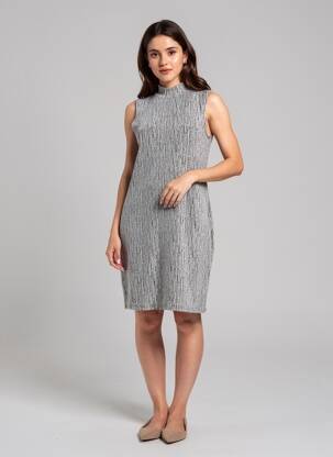 Robe mi-longue sans manche sans manche argent SCARLET ROOS femme