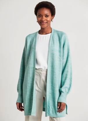 Gilet manches longues stretch bleu CREAM femme