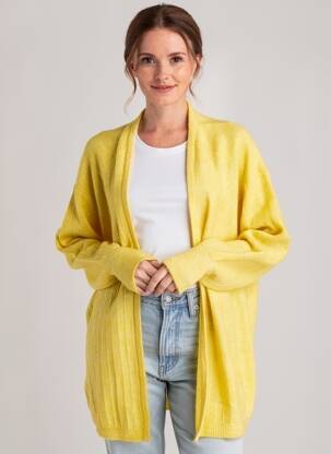 Gilet manches longues stretch jaune CREAM femme