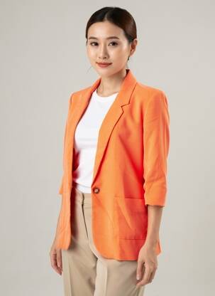 Blazer poches orange CREAM femme