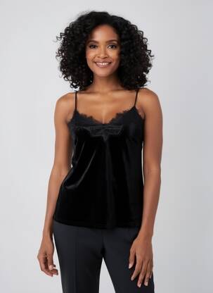 Top stretch sans manche noir CREAM femme